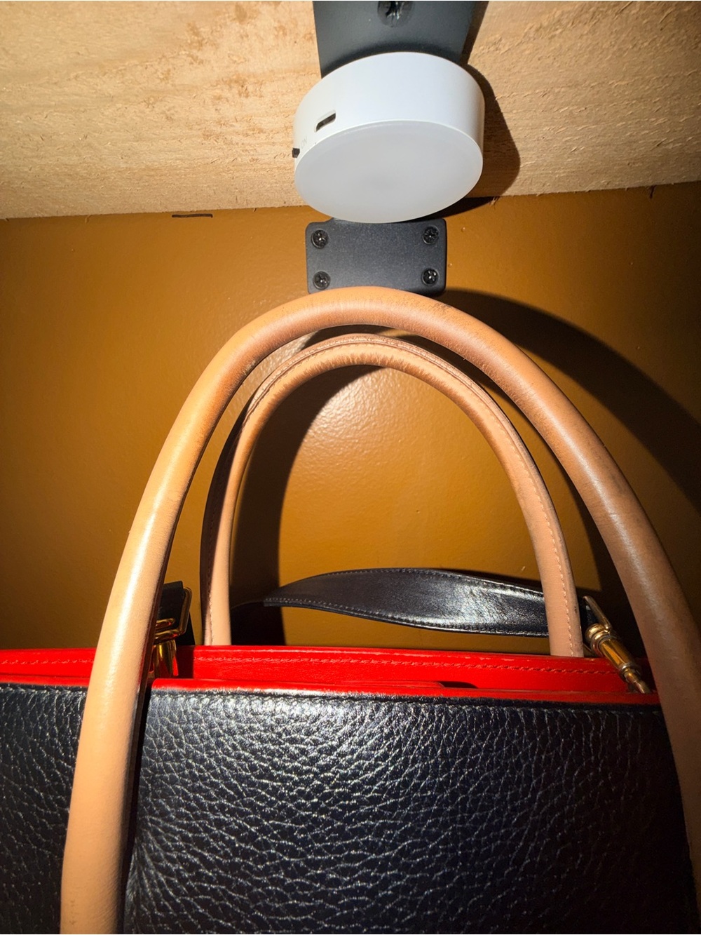 Christian Louboutin Paloma Medium Black Tote with Tan Handles and Gold Accents - Picture 14 of 16